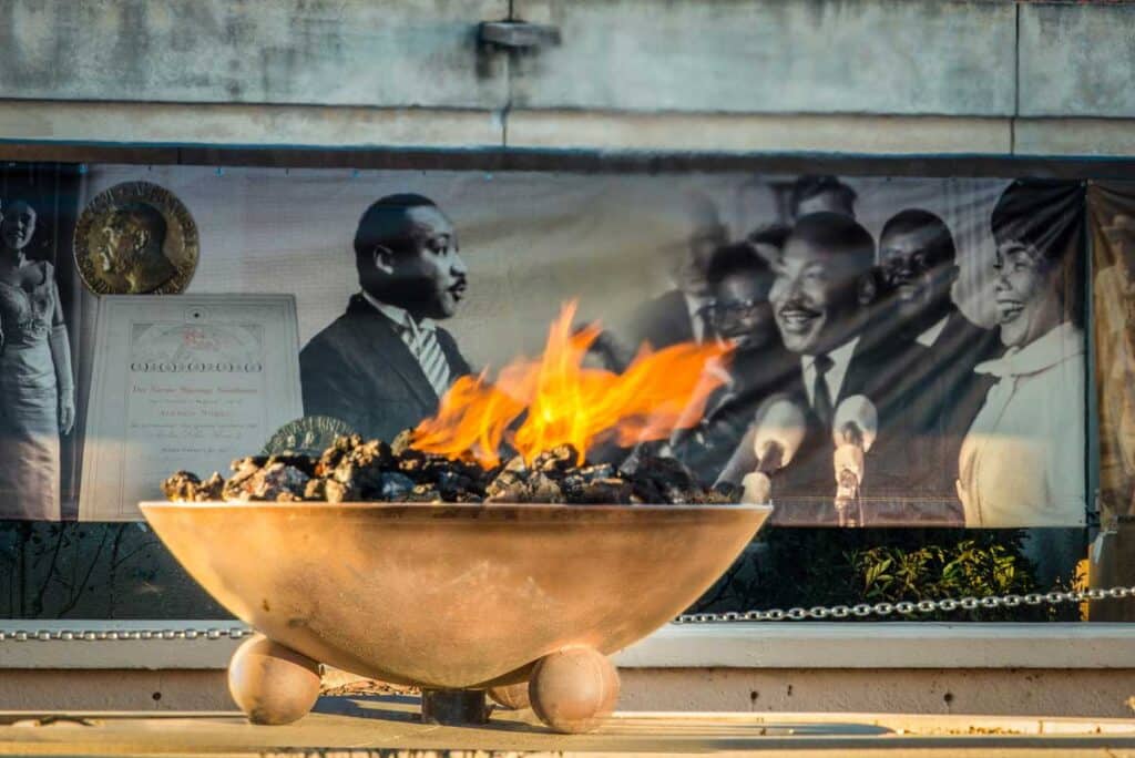 The Eternal Flame at Atlanta's King Center.