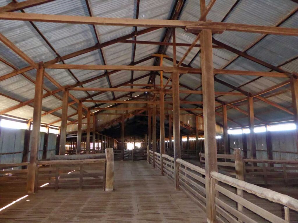 The Yanga Woolshed in Yanga National Park, New South Wales.
