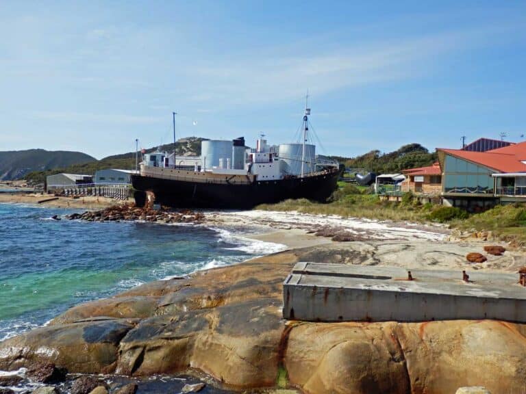 The Cheynes IV whaling ship at Albany's Historic Whaling Station, Western Australia.