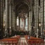 Inside Antwerp Cathedral.
