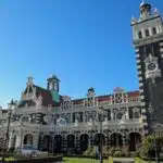 Dunedin Railway Station in Dunedin, New Zealand.