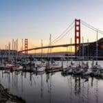 The Golden Gate Bridge from Sausalito, California.