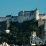 The Hohensalzburg Fortress in Salzburg, Austria.