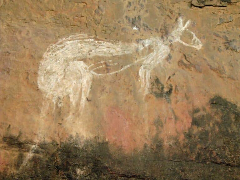 Kangaroo rock at Nourlangie in Kakadu National Park, Northern Territory.