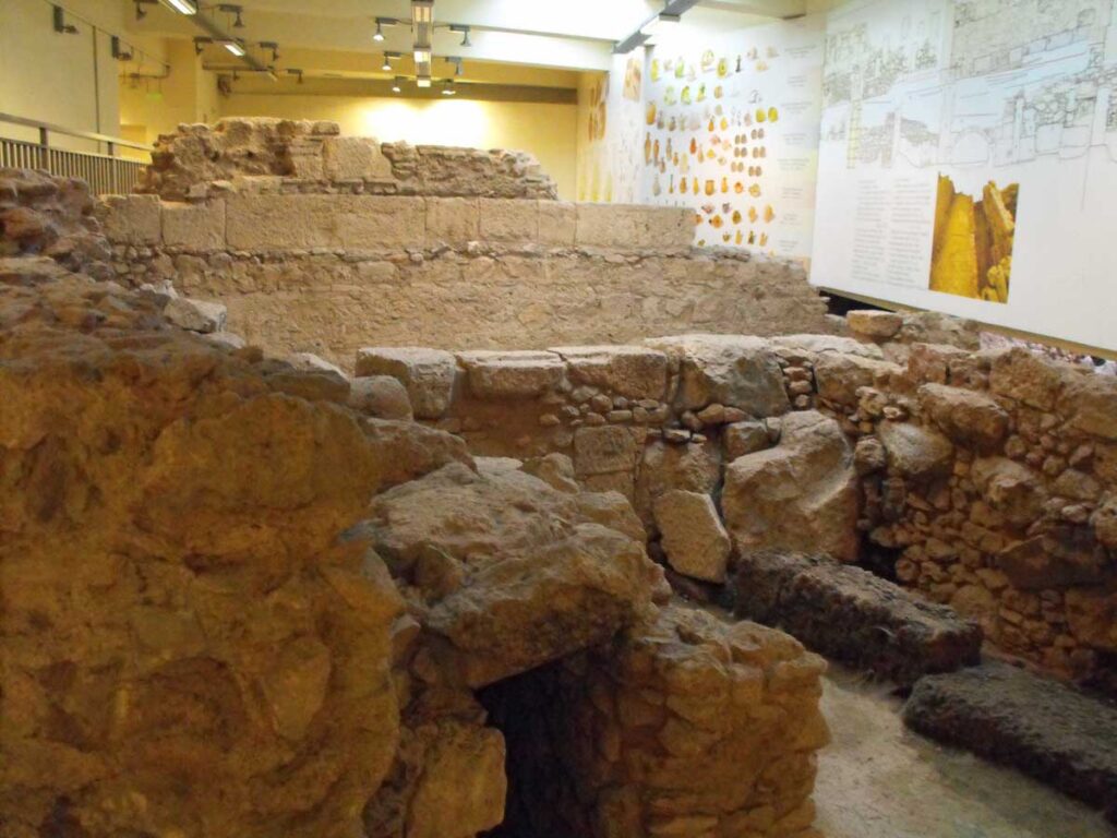 The Eridanos River running through Monastiraki Station on the Athens Metro.
