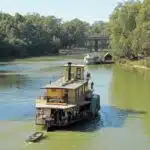 Paddlesteamers on the Murray River near Echuca, Victoria.
