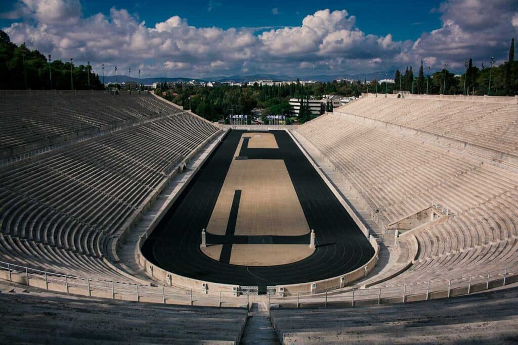 The Panathenaic Stadium in Athens, Greece.