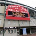 Wrigley Field in Wrigleyville, Chicago.