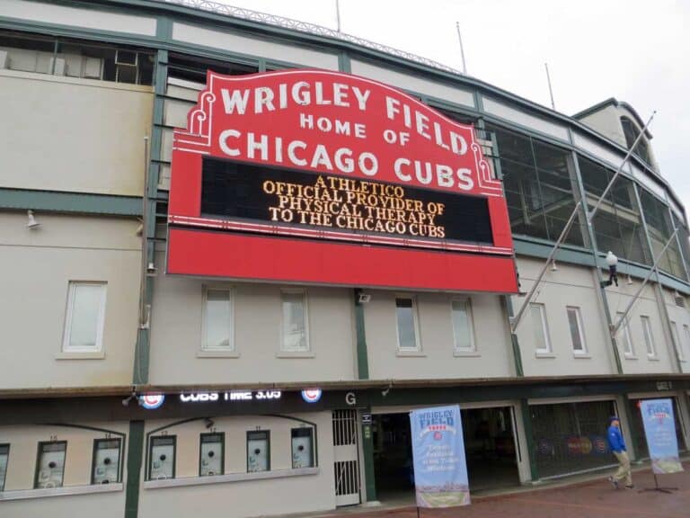 Wrigley Field in Wrigleyville, Chicago.