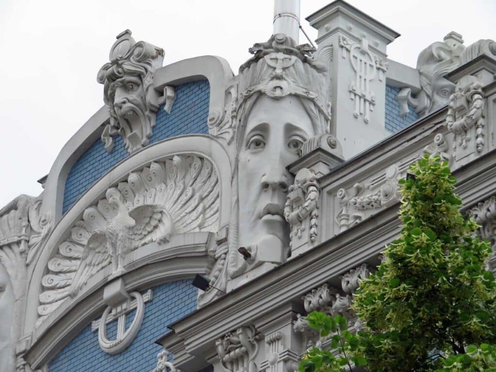 Art nouveau architecture in Riga, Latvia.