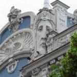 Art nouveau architecture in Riga, Latvia.