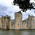 Bodiam Castle in East Sussex, South-East England.
