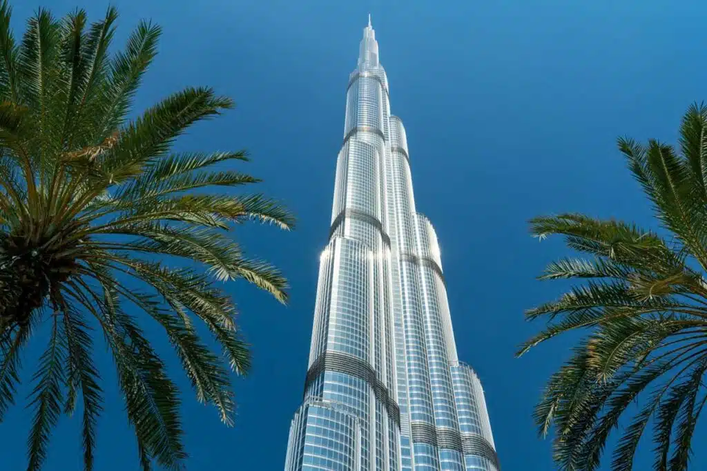The Burj Khalifa in Dubai.