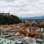 Ljubljana Castle on the hill overlooking the Slovenian capital.
