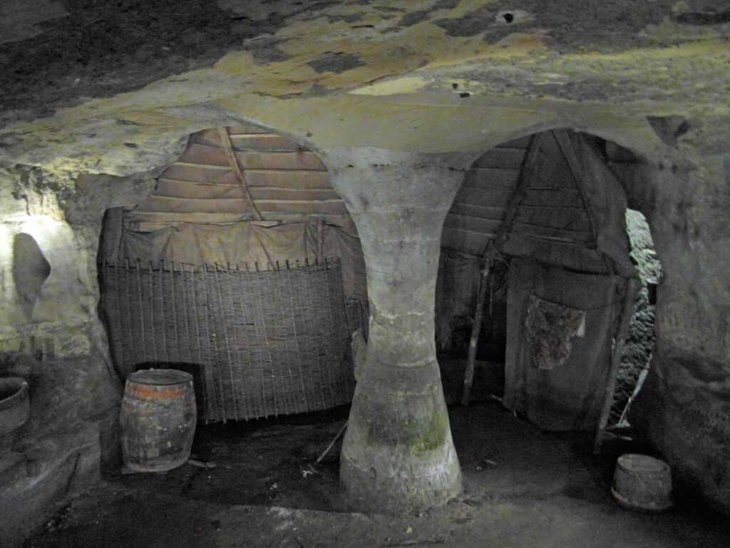 Inside the caves beneath Nottingham's city centre.