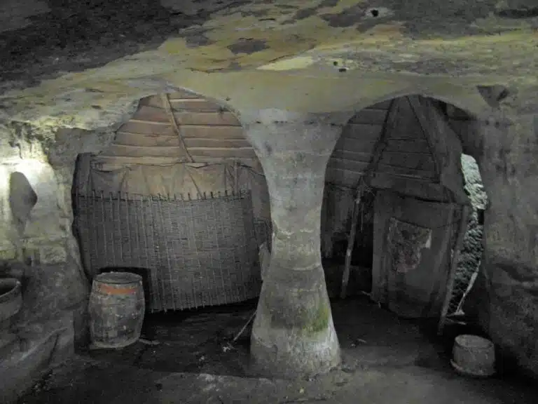 Inside the caves beneath Nottingham's city centre.