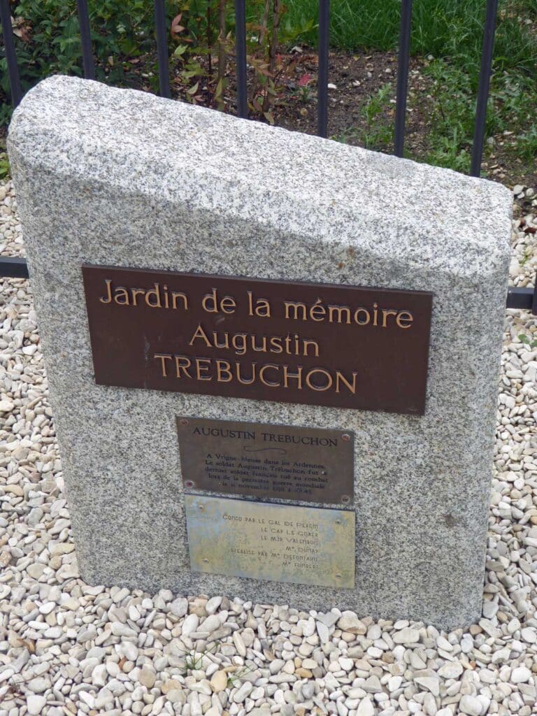 The memorial to Augustin Trébuchon at the Glade of the Armistice in Compiègne, France.