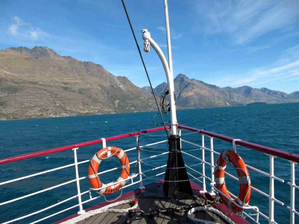 Aboard the TSS Earnslaw on Lake Wakatipu in Queenstown, New Zealand.