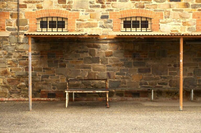 The prison yard at Adelaide Gaol.