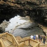 The stairs at Admirals Arch in Flinders Chase National Park, Kangaroo Island.