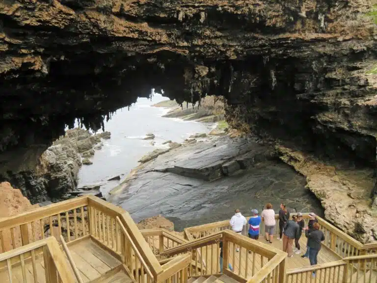 The stairs at Admirals Arch in Flinders Chase National Park, Kangaroo Island.