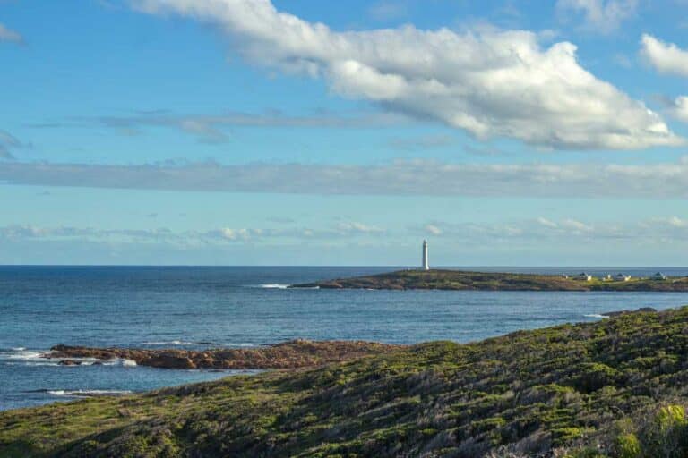 The Cape Leeuwin Lighthouse near Augusta, Western Australia.