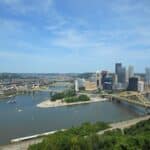 Pittsburgh from the top of the Duquesne Incline.