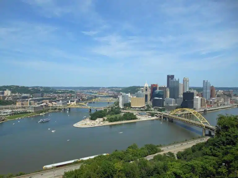 Pittsburgh from the top of the Duquesne Incline.