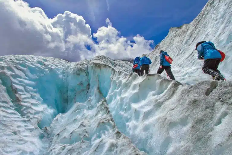 Hiking along the Franz Josef Glacier on New Zealand's South Island.