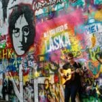 The Lennon Wall in Prague, Czechia.