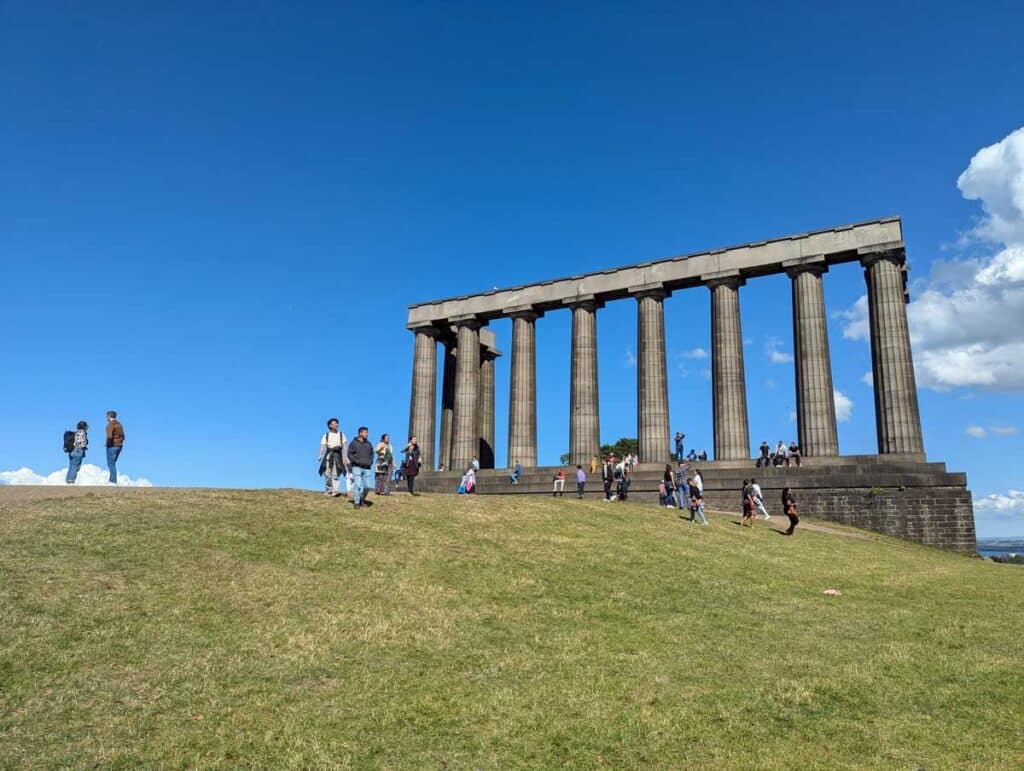 The National Monument of Scotland on Calton Hill, Edinburgh.