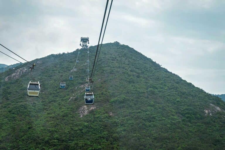 The Ngong Ping 360 cable car in Hong Kong.
