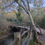 The Pooh Sticks Bridge in Ashdown Forest, East Sussex.