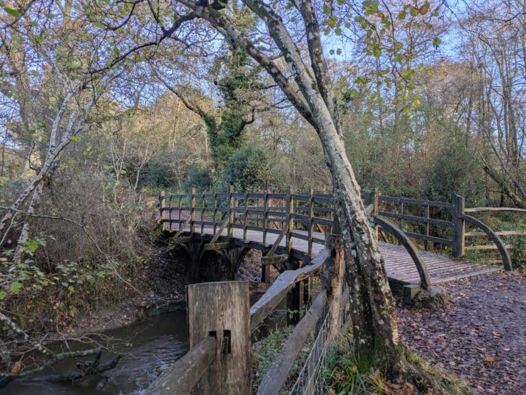 The Pooh Sticks Bridge in Ashdown Forest, East Sussex.
