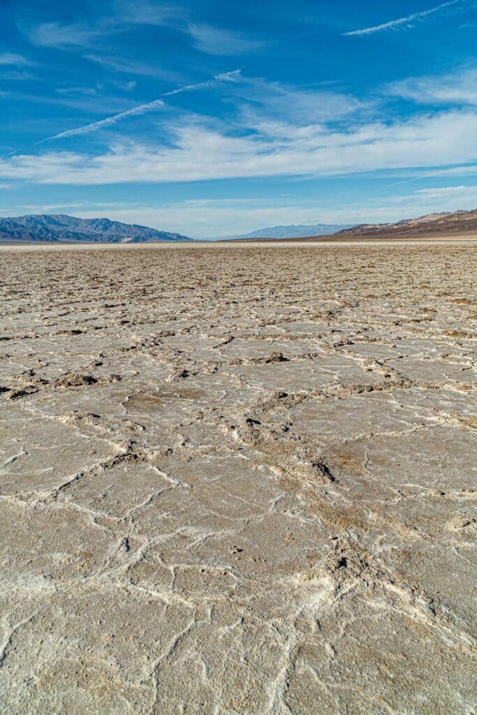 Badwater Basin in Death Valley National Park, California.