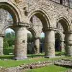Buildwas Abbey in Shropshire, England.