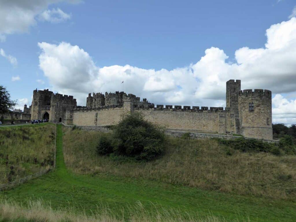 Alnwick Castle in Northumberland, North-East England.