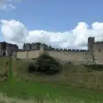 Alnwick Castle in Northumberland, North-East England.