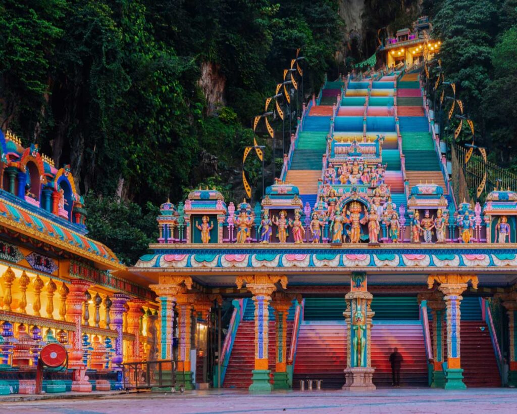 The Batu Caves in Kuala Lumpur, Malaysia.