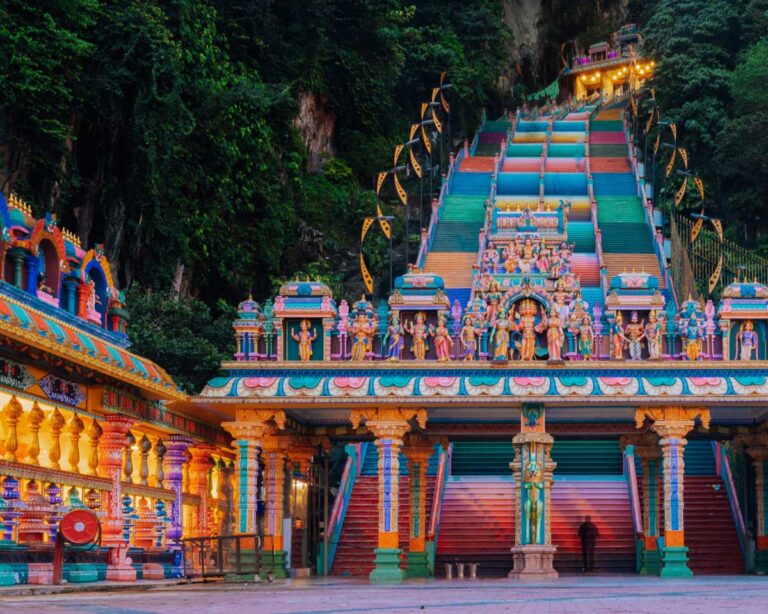 The Batu Caves in Kuala Lumpur, Malaysia.