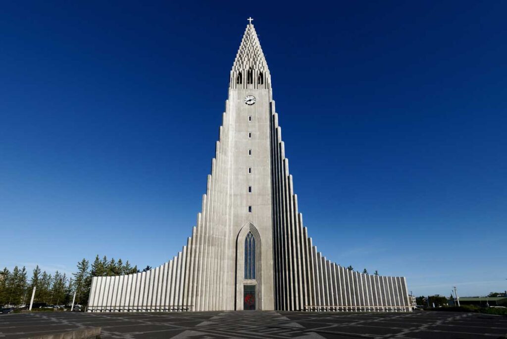 Hallgrimskirkja in Reykjavik, Iceland.