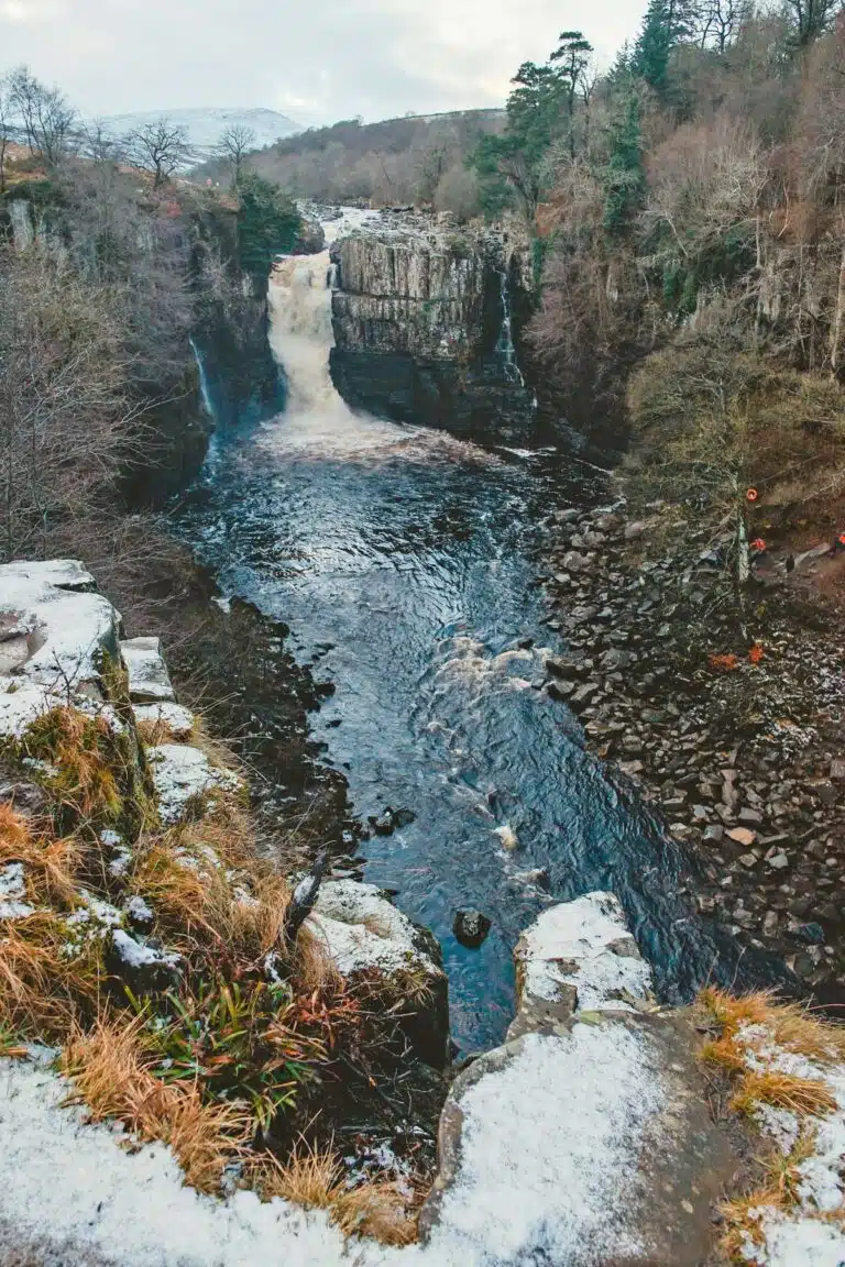 High Force waterfall near Barnard Castle, County Durham.