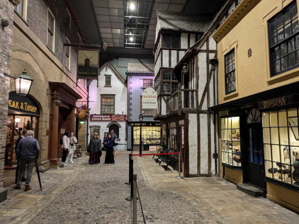 Kirkgate inside York Castle Museum, York.