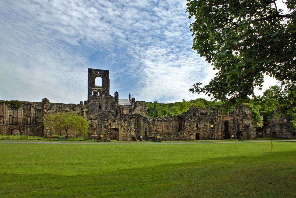 Kirkstall Abbey in Leeds, West Yorkshire.