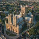 Lincoln Cathedral in Lincoln, England.