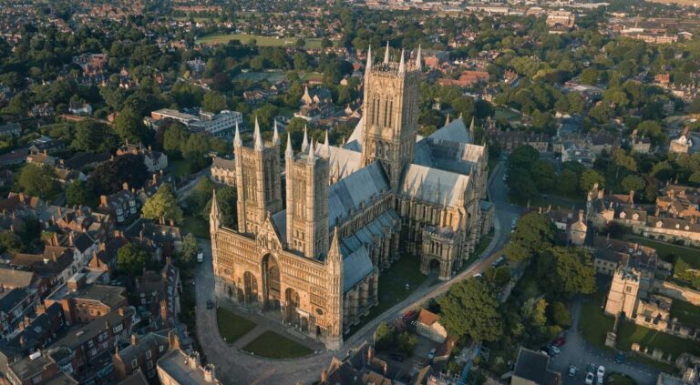 Lincoln Cathedral in Lincoln, England.
