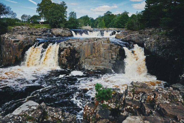 Low Force waterfall in Bowlees, County Durham.