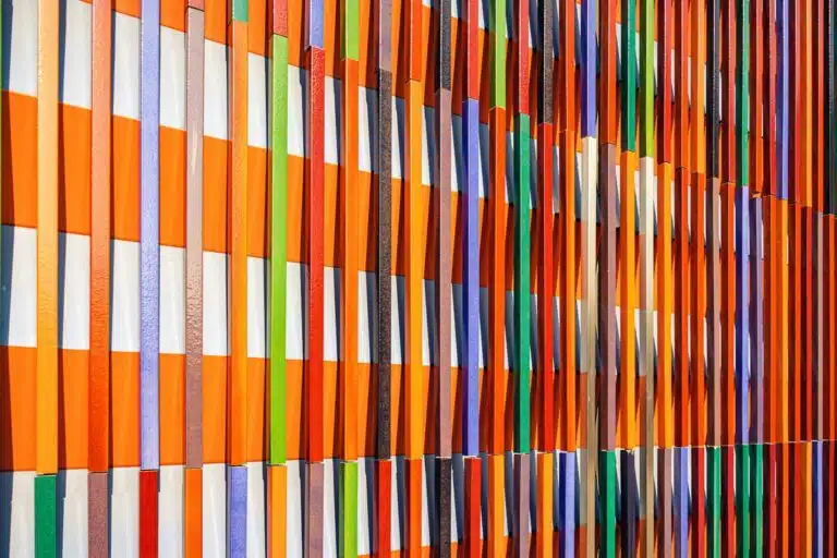 The wall of the Museum Brandhorst in Munich, Bavaria.