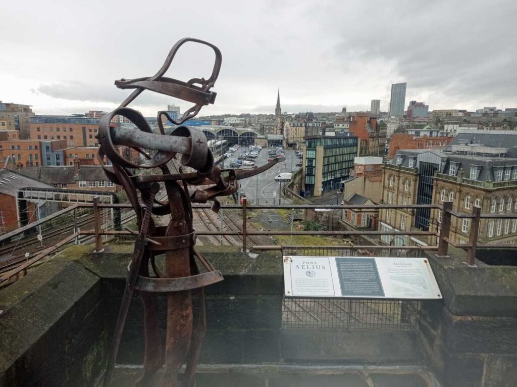 The view from the top of Newcastle Castle.