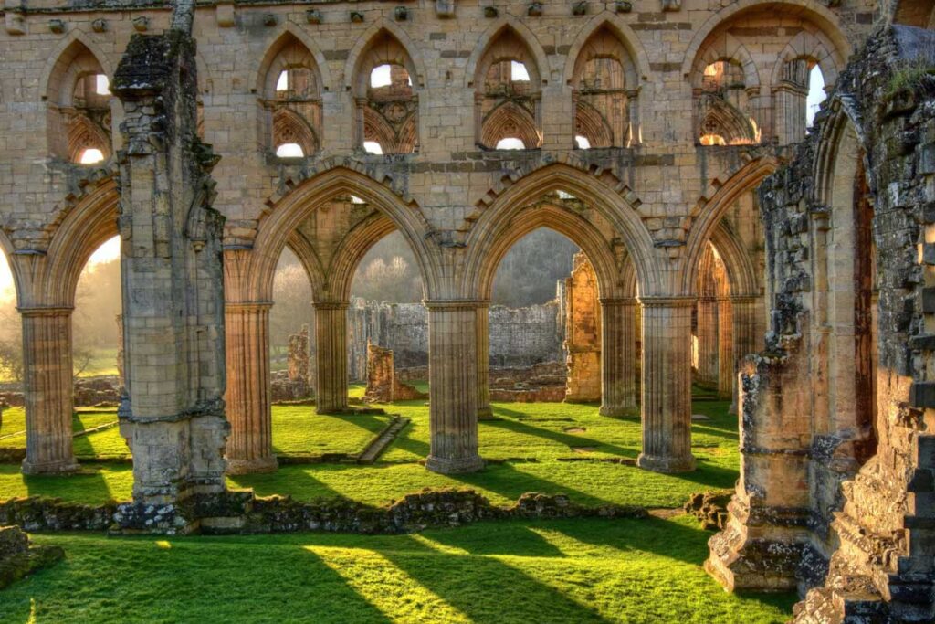 Rievaulx Abbey near Helmsley in North Yorkshire.